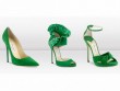 Zöld magassarkú cipők